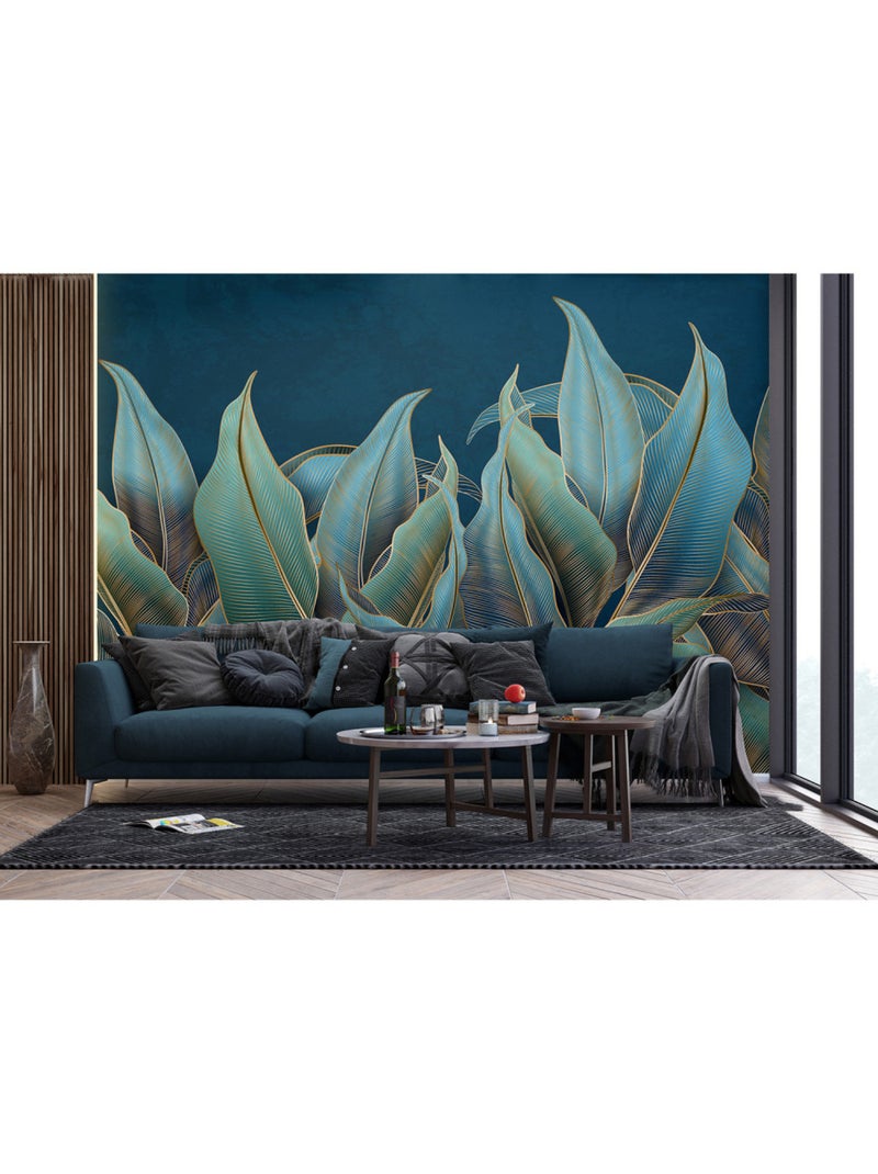 Papier peint intissé - Palmiers dorés - 375x270 cm Multicolore - Kiabi