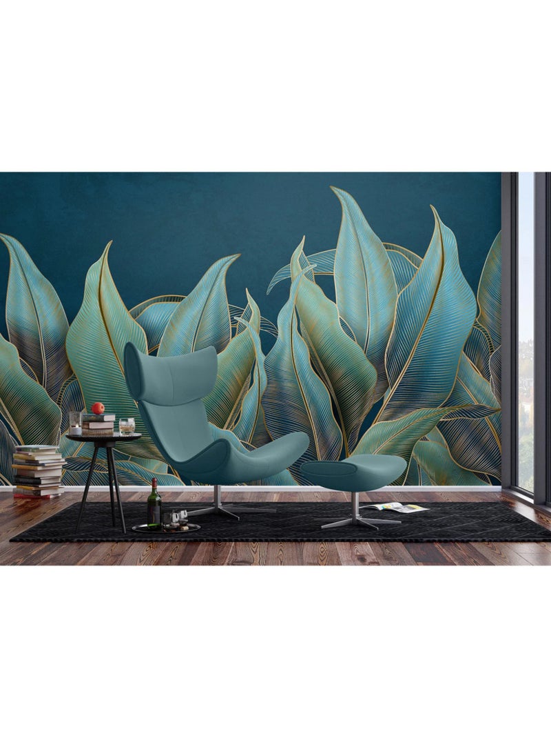 Papier peint intissé - Palmiers dorés - 375x270 cm Multicolore - Kiabi