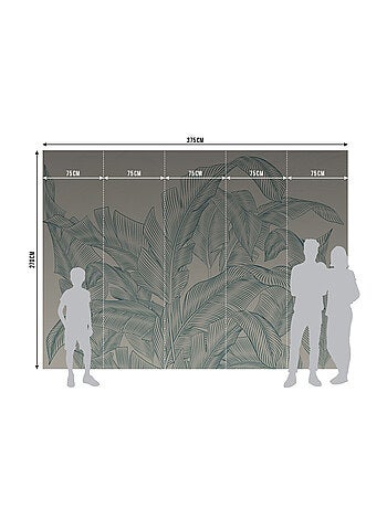 Papier peint intissé - Palmiers subtils - 375x270 cm
