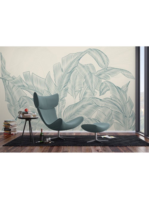 Papier peint intissé - Palmiers subtils - 375x270 cm - Kiabi