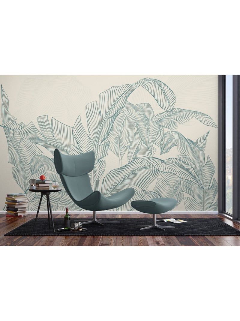 Papier peint intissé - Palmiers subtils - 375x270 cm Multicolore - Kiabi