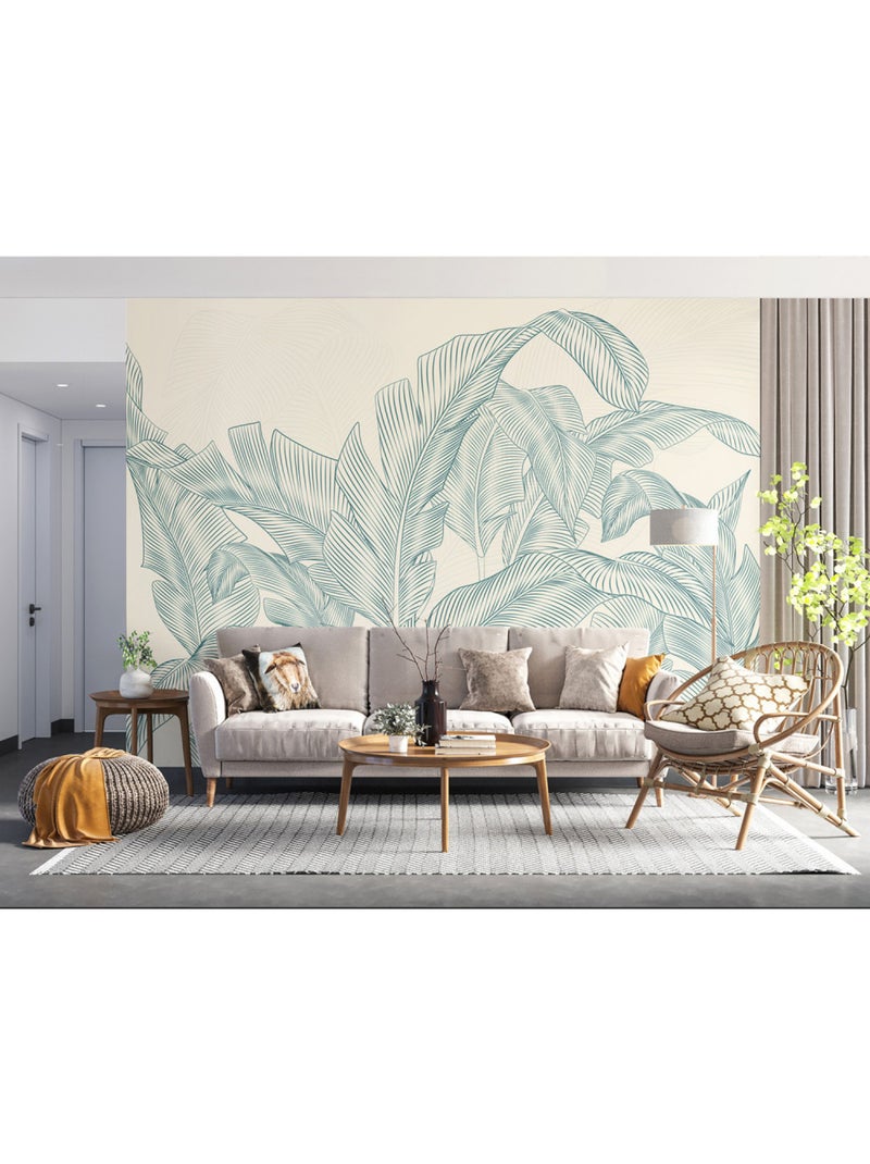 Papier peint intissé - Palmiers subtils - 375x270 cm Multicolore - Kiabi