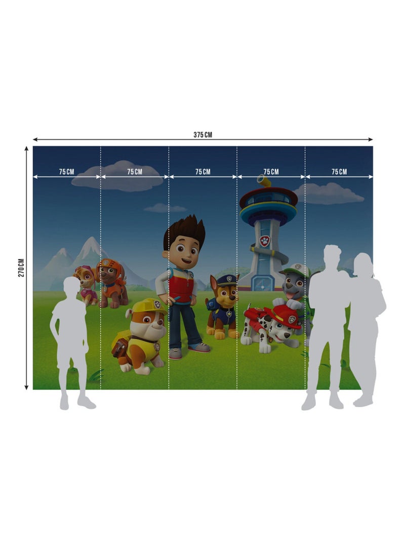 Papier Peint Intissé - Pat'Patrouille - modèle Ryder et ses amis 360 cm x 270 cm Multicolore - Kiabi