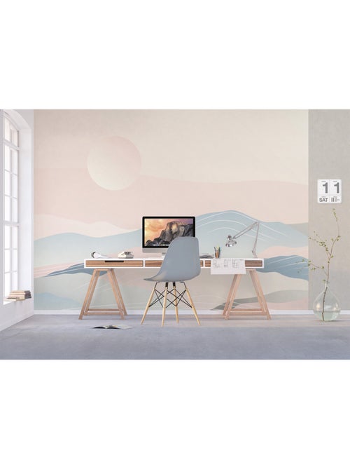Papier peint intissé - Paysage pastel - 375x270 cm - Kiabi