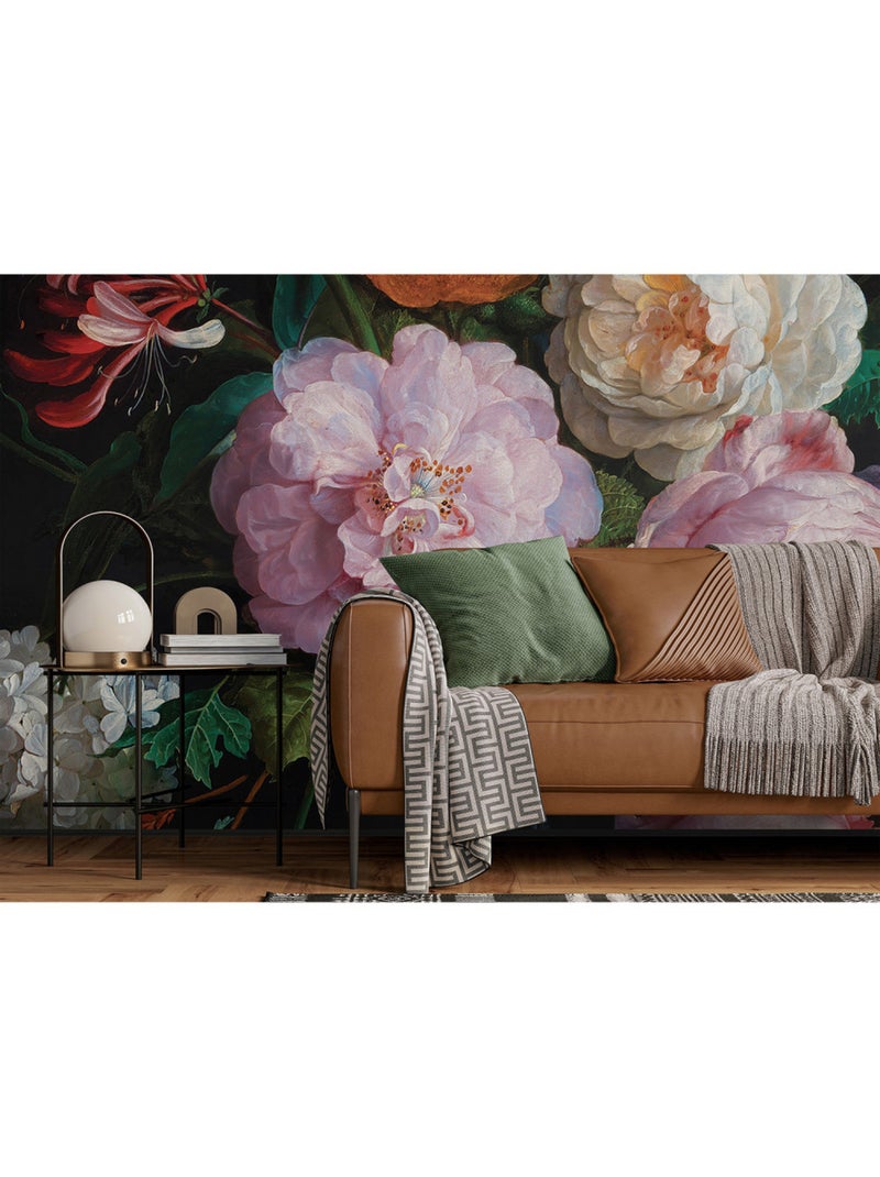 Papier peint intissé - Peinture en fleurs - 375x270 cm Multicolore - Kiabi