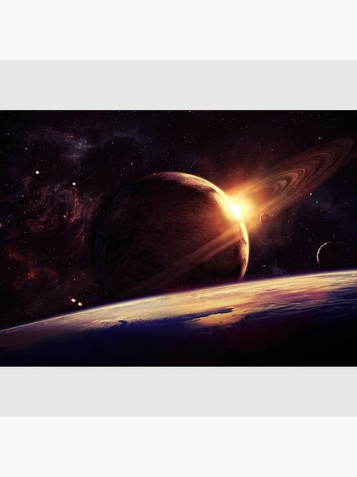 Papier peint intissé - Planète dans l'espace - 375x270 cm - Kiabi