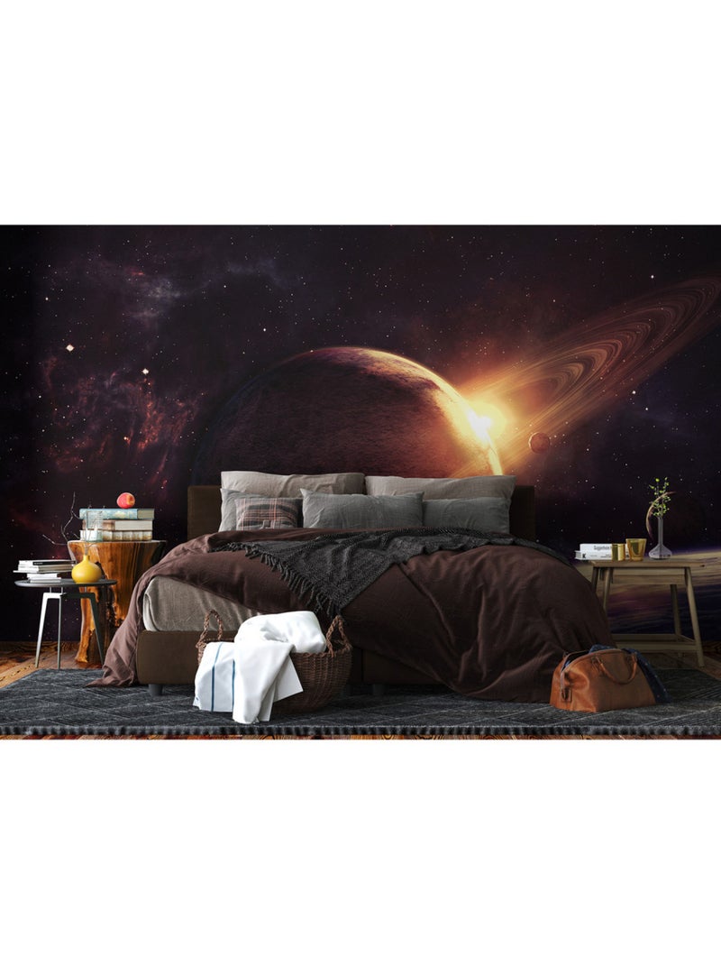 Papier peint intissé - Planète dans l'espace - 375x270 cm Multicolore - Kiabi