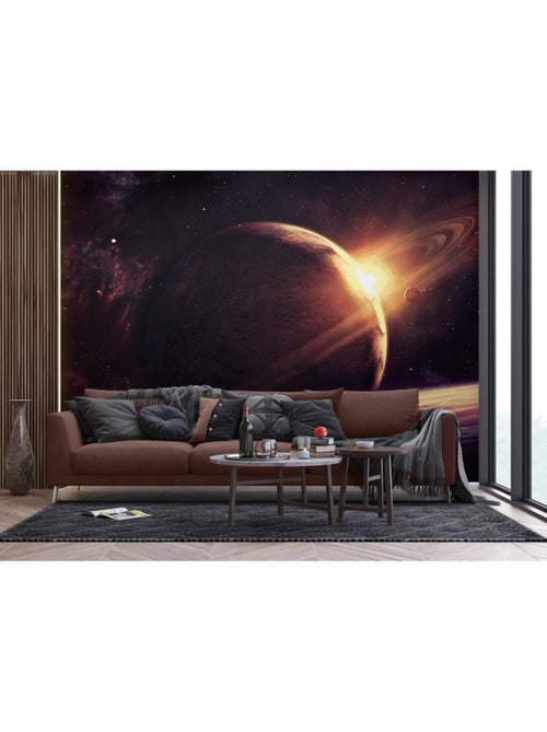 Papier peint intissé - Planète dans l'espace - 375x270 cm - Kiabi