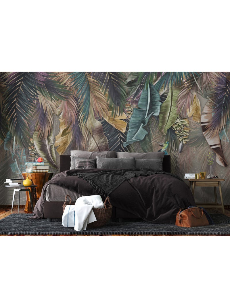 Papier peint intissé - Plumes - 375x270 cm Multicolore - Kiabi