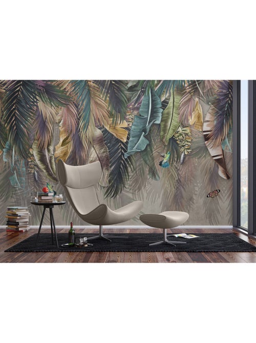 Papier peint intissé - Plumes - 375x270 cm - Kiabi