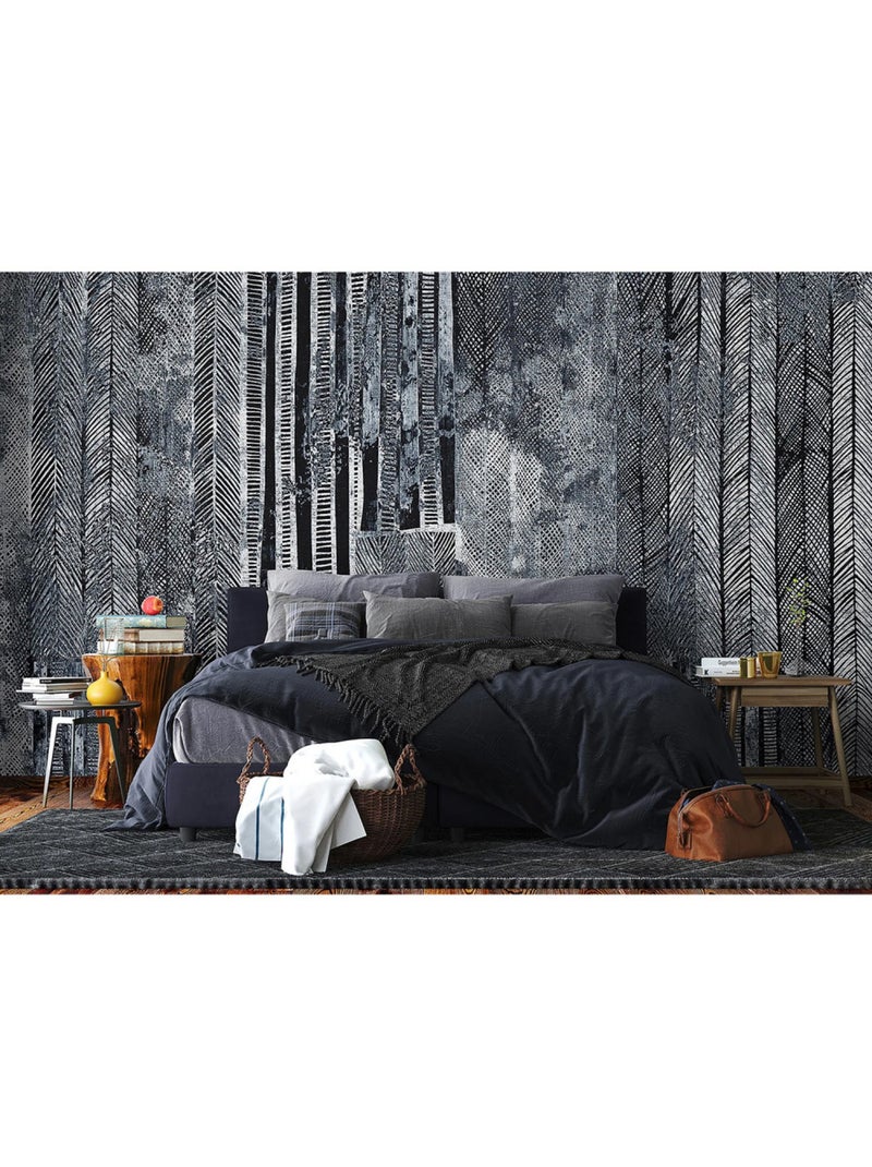 Papier peint intissé - Pneus grunge - 375x270 cm Multicolore - Kiabi