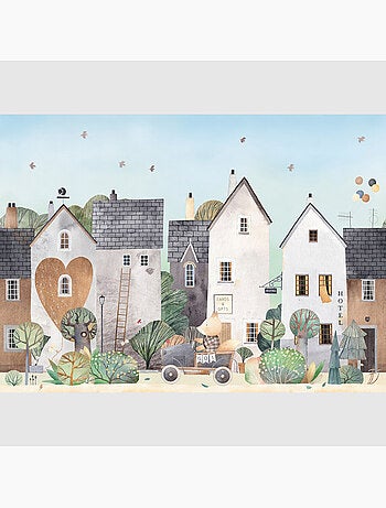 Papier peint intissé - Quartier charmant - 375x270 cm