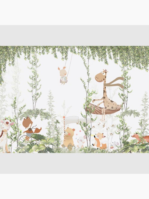 Papier peint intissé - Réunion des amis de la jungle - 375x270 cm - Kiabi