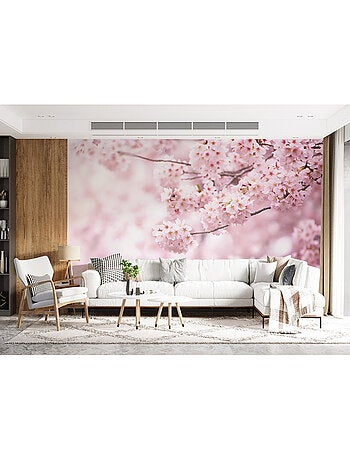Papier peint intissé - Sakura en fleurs - 375x270 cm