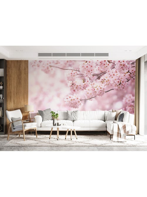 Papier peint intissé - Sakura en fleurs - 375x270 cm - Kiabi