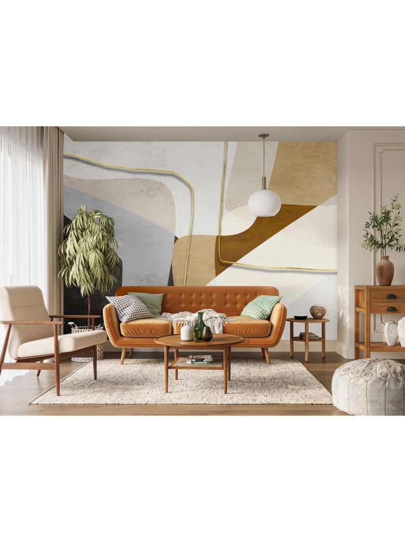 Papier peint intissé - Structures chaotiques - 375x270 cm Multicolore - Kiabi