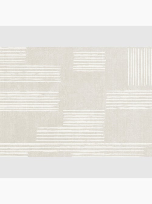 Papier peint intissé - tapis en lin - 375x270 cm - Kiabi