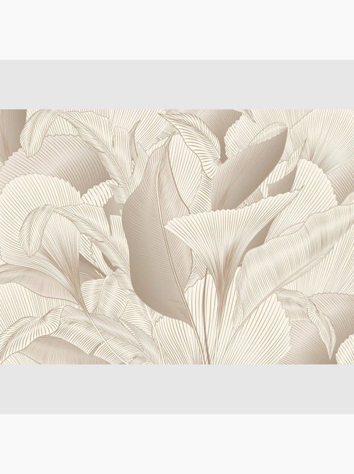 Papier peint intissé - Tapisserie de feuilles subtile - 375x270 cm - Kiabi