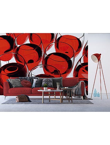 Papier peint intissé - Verre de vin rouge - 360x270 cm
