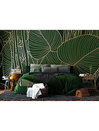 Papier peint intissé - Vert doré - 375x270 cm
