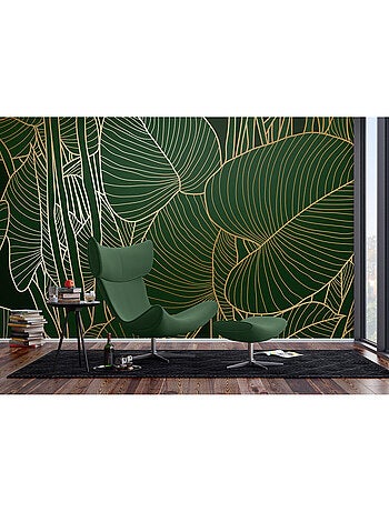 Papier peint intissé - Vert doré - 375x270 cm