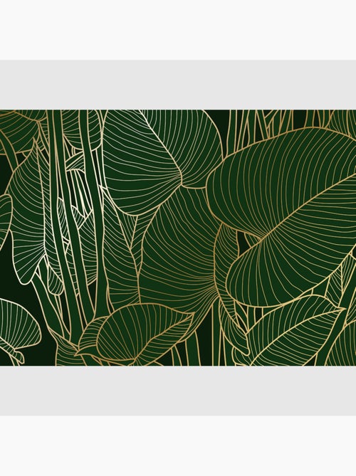 Papier peint intissé - Vert doré - 375x270 cm - Kiabi