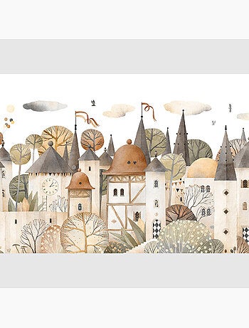 Papier peint intissé - Ville aquarelle - 375x270 cm