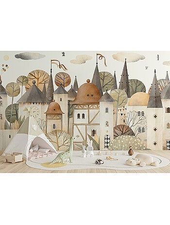 Papier peint intissé - Ville aquarelle - 375x270 cm