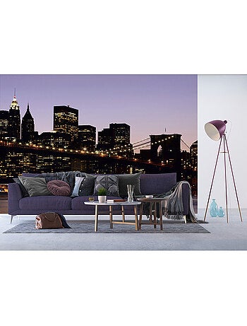 Papier peint intissé - Vue nocturne de la ville - 360x270 cm