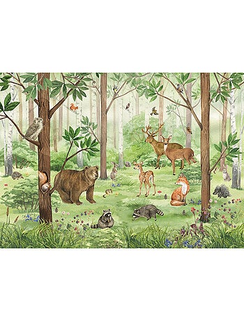 Papier peint intissé animaux de la forêt 375 x 270 cm