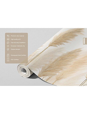 Papier peint intissé arbres dans le vent couleur sable 375 x 270 cm