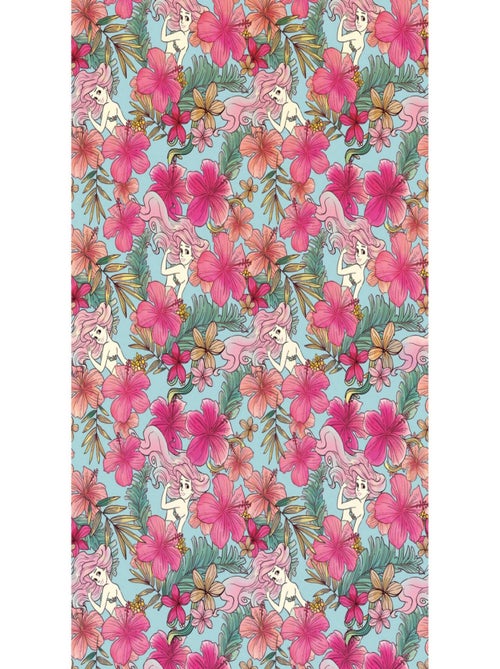 Papier peint intissé Ariel la petite Sirène Motif floral Pastel Disney 200 X 280 CM - Kiabi