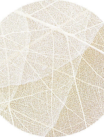 Papier peint intissé auto-adhésif rond Thème Chemins Blancs - 70 x 70 cm