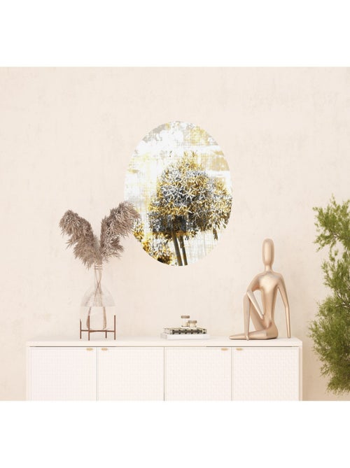 Papier peint intissé auto-adhésif rond  Thème Magie du Pissenlit - 70 x 70 cm - Kiabi