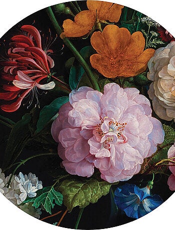 Papier peint intissé auto-adhésif rond Thème Nature morte - 70 x 70 cm