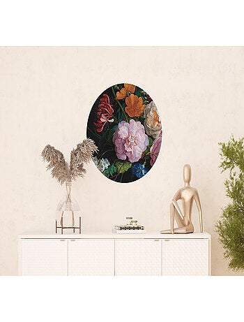 Papier peint intissé auto-adhésif rond Thème Nature morte - 70 x 70 cm