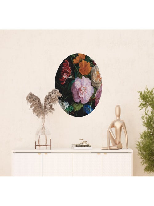 Papier peint intissé auto-adhésif rond  Thème Nature morte - 70 x 70 cm - Kiabi