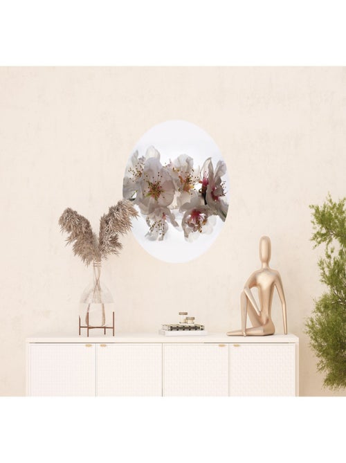 Papier peint intissé auto-adhésif rond  Thème Orchidées - 70 x 70 cm - Kiabi