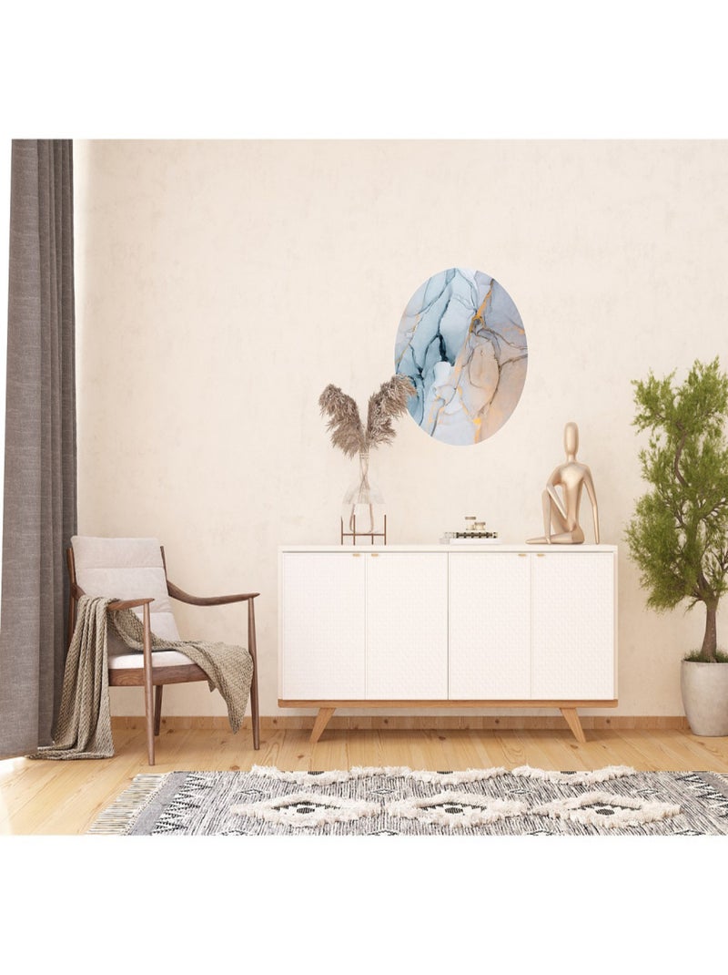 Papier peint intissé auto-adhésif rond  Thème Pierre aquarelle - 70 x 70 cm Multicolore - Kiabi