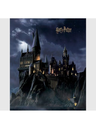 Papier peint intissé Château de Poudlard -dans la nuit  Harry Potter - 300 x 270 cm 4 lés