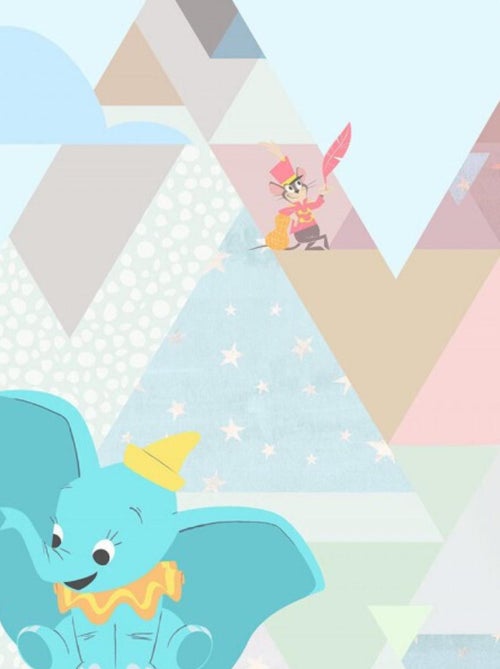 Papier Peint intissé Disney Dumbo 300 cm x 280 cm - Kiabi