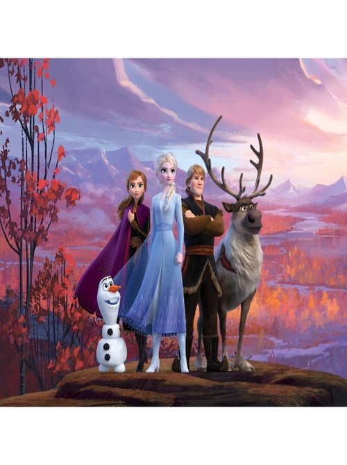 Papier Peint Intissé Disney La Reine des Neiges 2 - modèle dans la forêt 360 cm x 270 cm - Kiabi