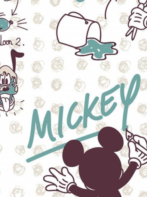 Papier Peint intissé Disney Mickey Mouse et ses amis 350 cm x 280 cm - Kiabi