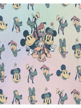 Papier Peint intissé Disney Mickey Mouse et ses amis vintage 300 cm x 280 cm