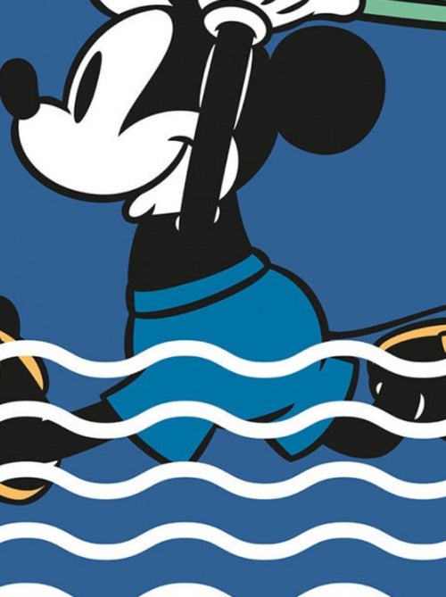 Papier Peint intissé Disney Mickey Mouse fait du surf 200 cm x 280 cm - Kiabi