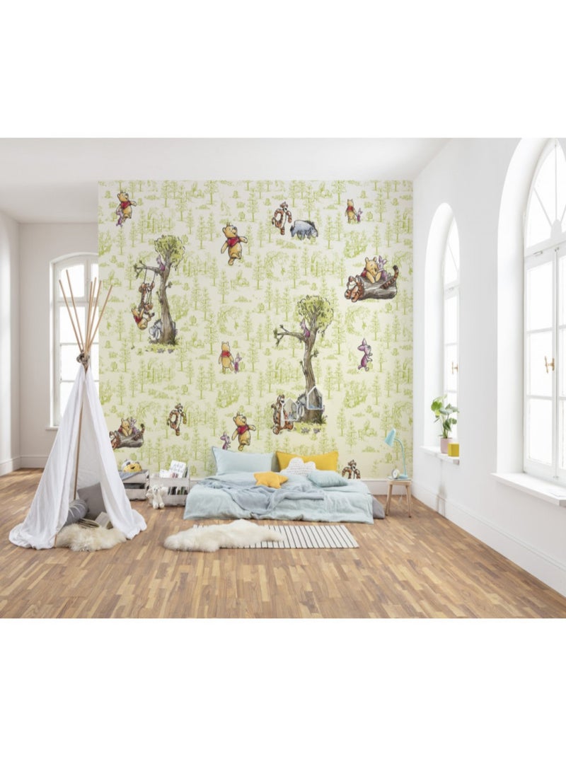 Papier Peint intissé Disney Winnie l'ourson et ses amis 300 cm x 280 cm Multicolore - Kiabi