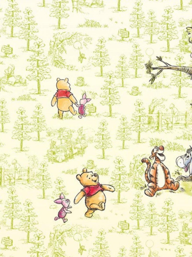 Papier Peint intissé Disney Winnie l'ourson et ses amis 300 cm x 280 cm Multicolore - Kiabi