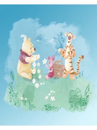 Papier Peint intissé Disney Winnie l'ourson et ses amis pique-nique 300 cm x 280 cm