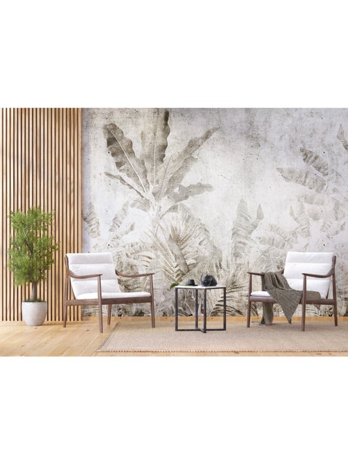 Papier peint intissé feuilles tropicales 375 x 270 cm - Kiabi