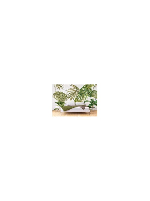 Papier peint intissé feuilles tropicales 375 x 270 cm - Kiabi